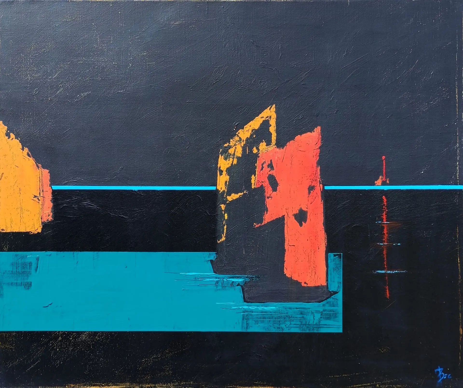 peinture mixte sur toile