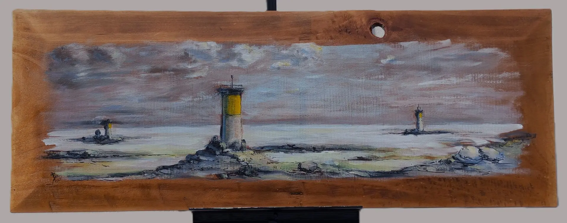 peinture acrylique sur bois