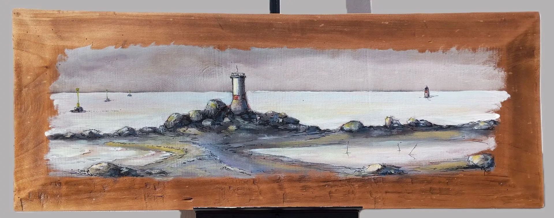 peinture acrylique sur bois